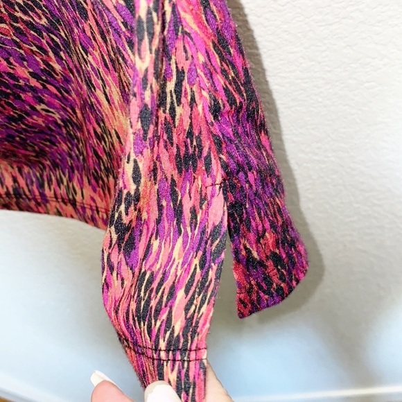 Kenneth Cole Patterned Colorful Cowl Neck Blouse - Picture 4 of 11